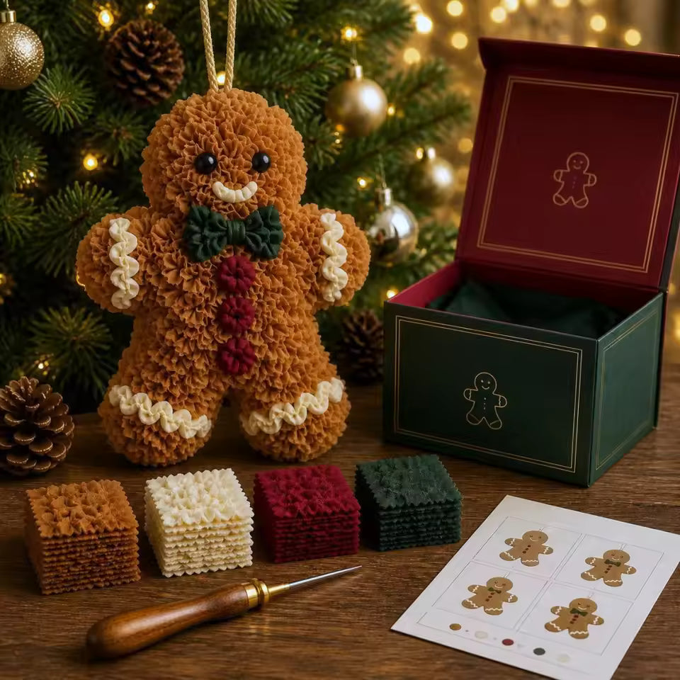 3D Fabric Poke Christmas Ornament Kit